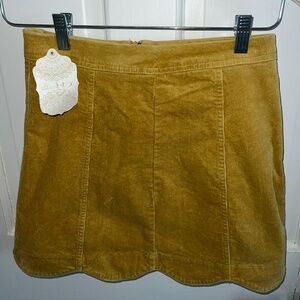 NEW Altar'd State Corduroy Skirt/Yellow/Small